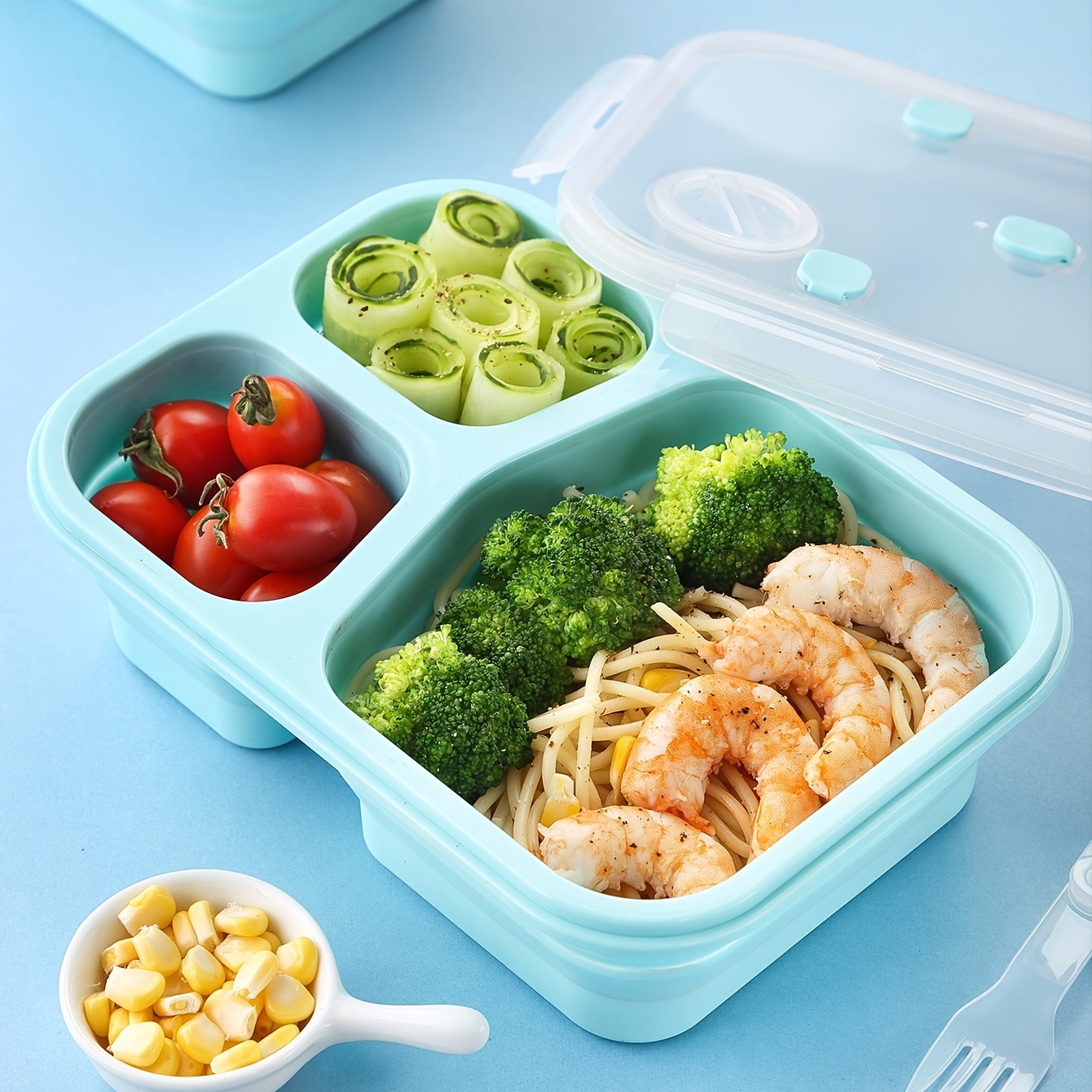 1pc Random Color Silicone Lunch Box