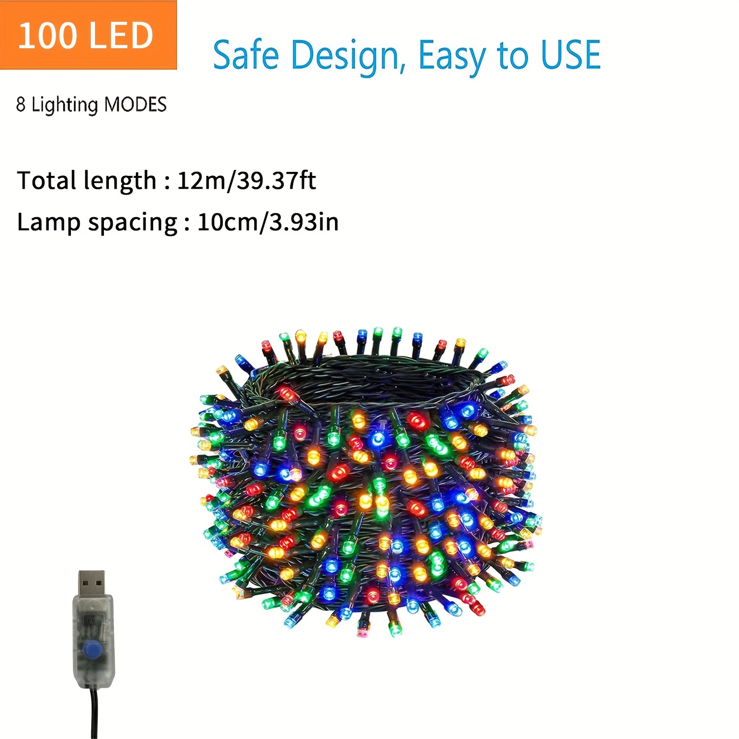 1 Guirlande Lumineuse LED Intelligente 100 LED USB - Temu France