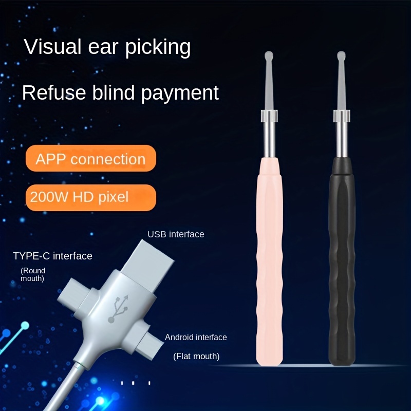 Cure-oreille électrique portable pour enfants et adultes, dissolvant de  cérumen, chargement USB, artefact de creusement d'oreille, cueillette