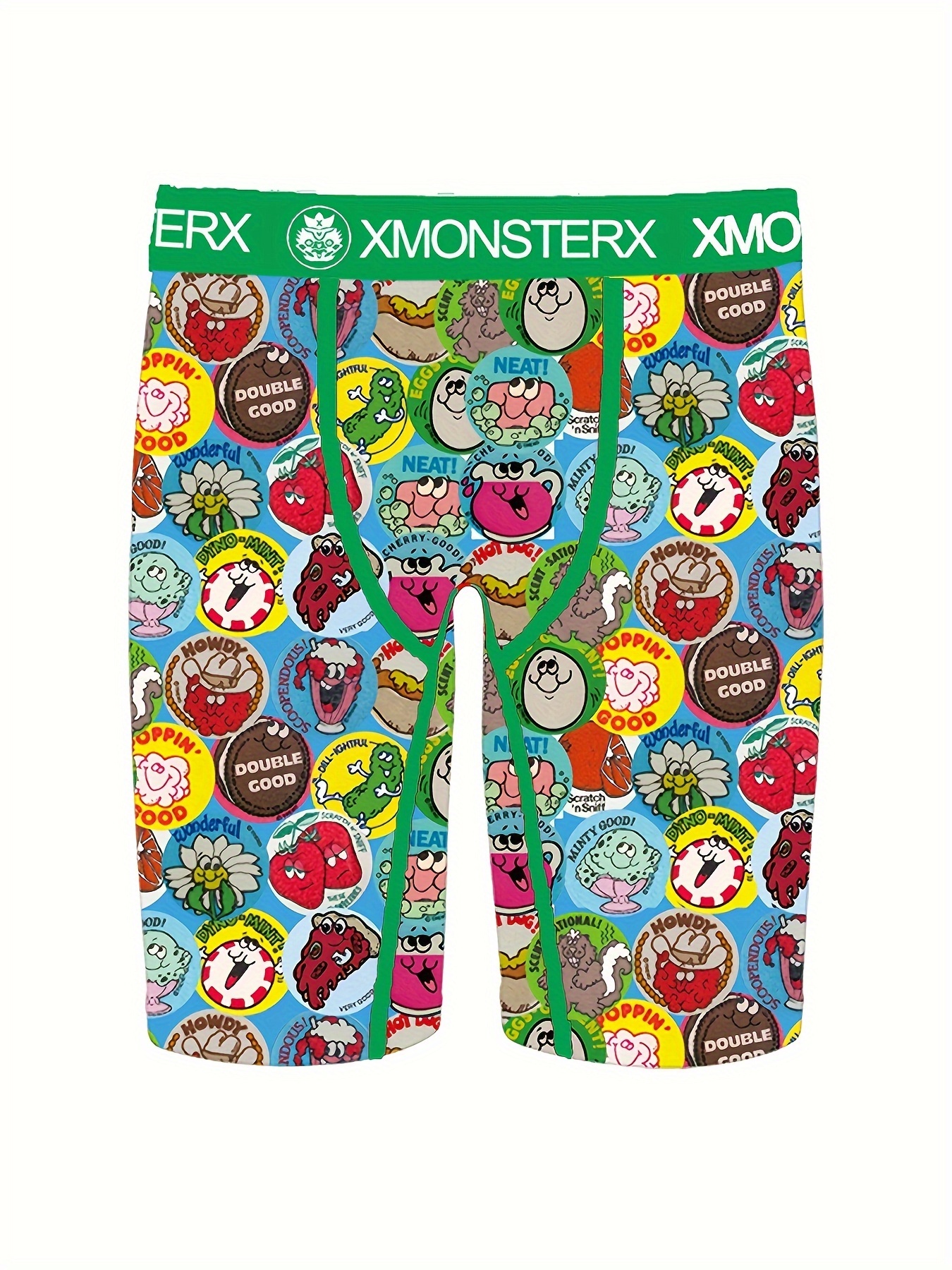 Cartoon Print Men's Sporty Fitness Long Boxer Briefs Shorts - Temu