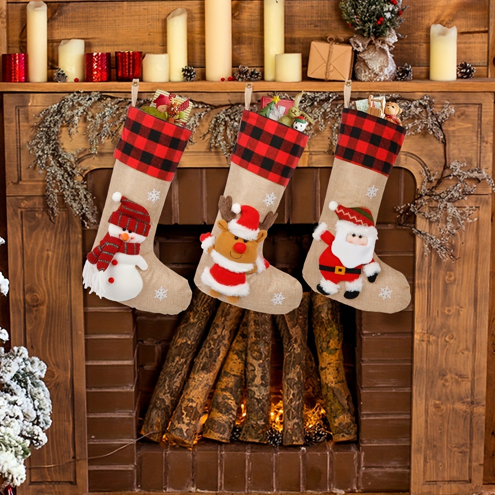 Christmas Christmas Tree Santa Claus Christmas Socks PE Party Cake  Decorating Supplies 1 Piece