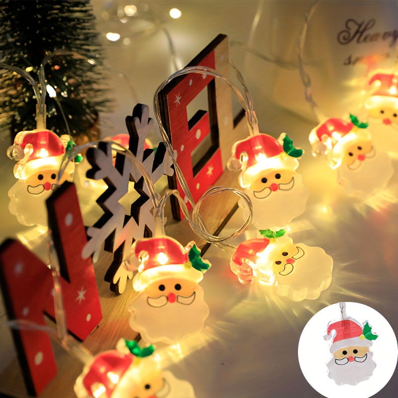 Lot de 6 lumières LED LED pour fenêtre à thème de Noël Blanc-Homary