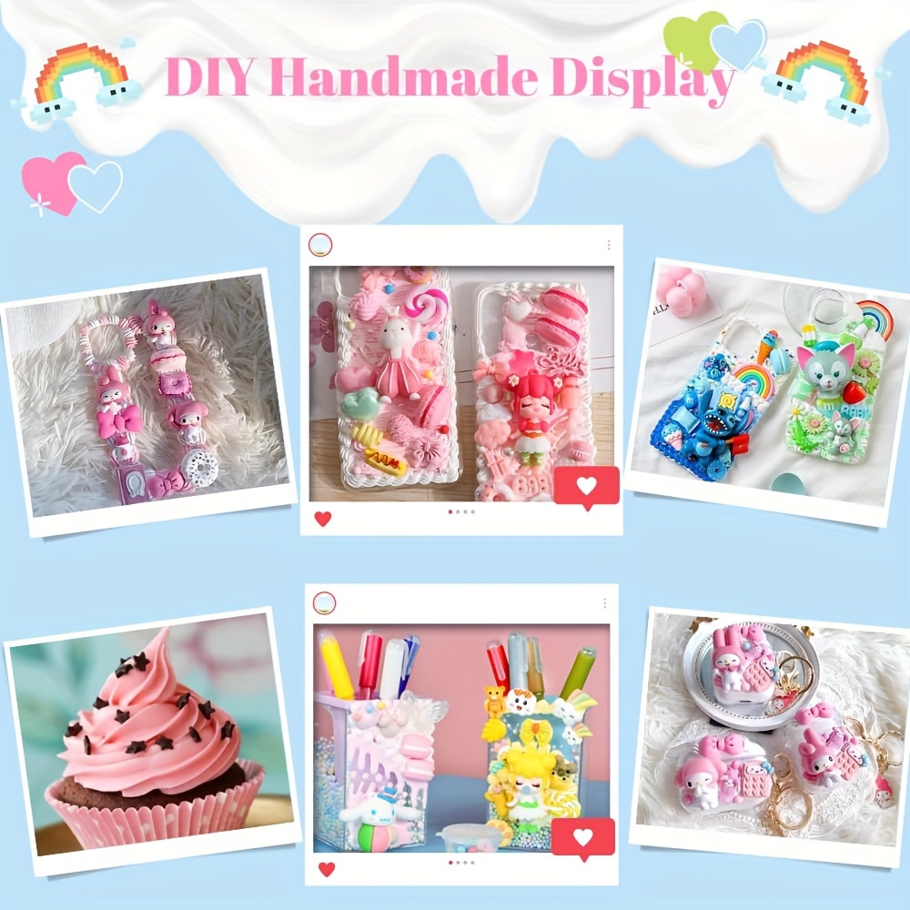 Decoden Cream Glue and Charms Kit ,decoden Kits for Beginners, Decoden Cream  Glue, Decoden Charms,decoden Projects,diy Kits 