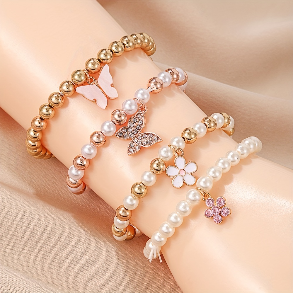 Beaded Necklace Bracelet Set Little Girls Jewelry Set Cute - Temu