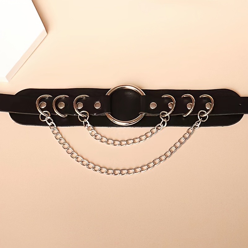 nsendm Rope Traction Chain Shape Accessories Women Love Link Collar Punk  Leather Jewelry Metal Bell Choker Bra Extensions Underwear Black One Size