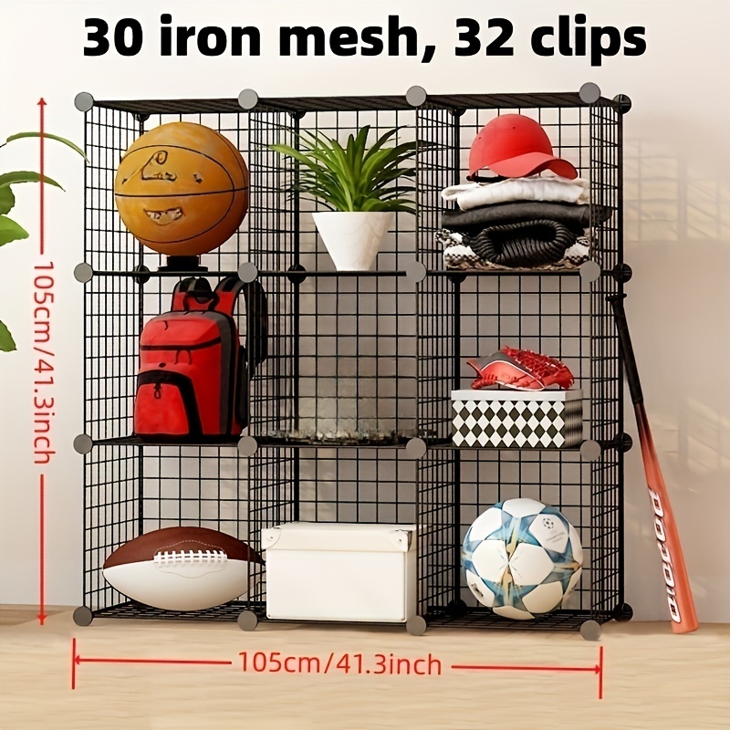 Freely Assembled Iron Mesh Pet Cage Accessories Storage Rack Temu