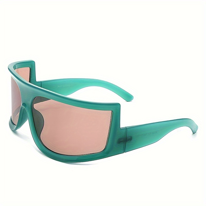 Y2k Shield Sunglasses For Women Men Color Block Wrap - Temu Canada
