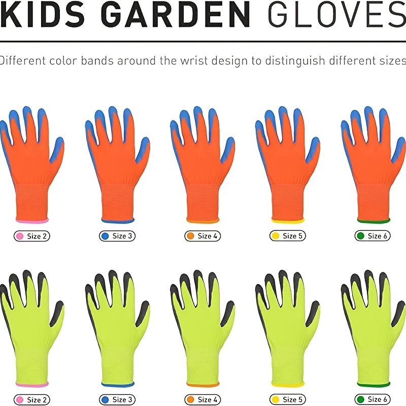 EvridWear Children Kids Gardening Latex Painting Work Gloves for