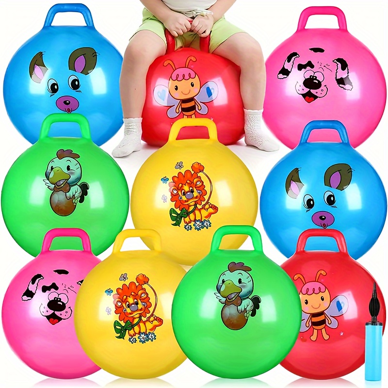 

Toys Hopper Ball For Kids (hippity Hop Ball, Hopping Ball, Bouncy Ball With Handles, Sit & Bounce, Jumping Ball) (9.8"/18"), Random Color Pattern Christmas Gift