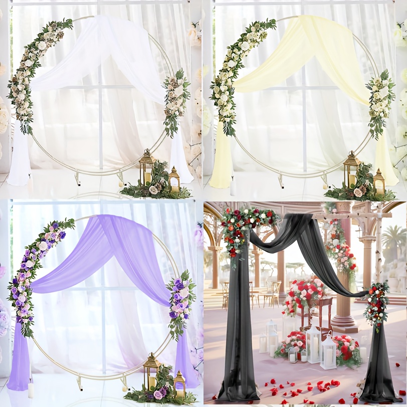 Colorful Wedding Arch Draping Fabric Curtain Sheer - Temu