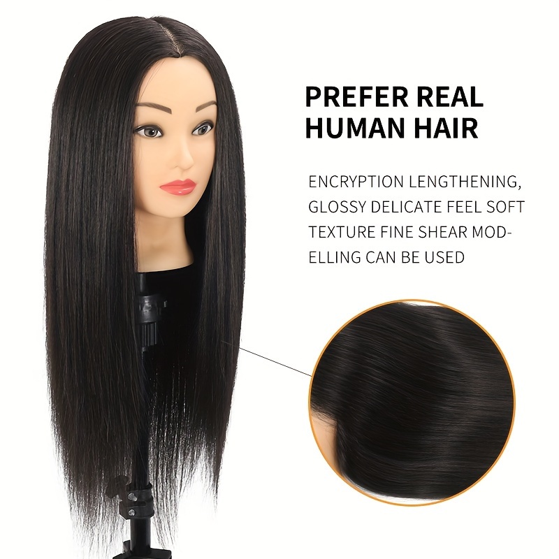 Real Hair Mannequin Head Practice Model for Hairdressing Hairstyles  Training