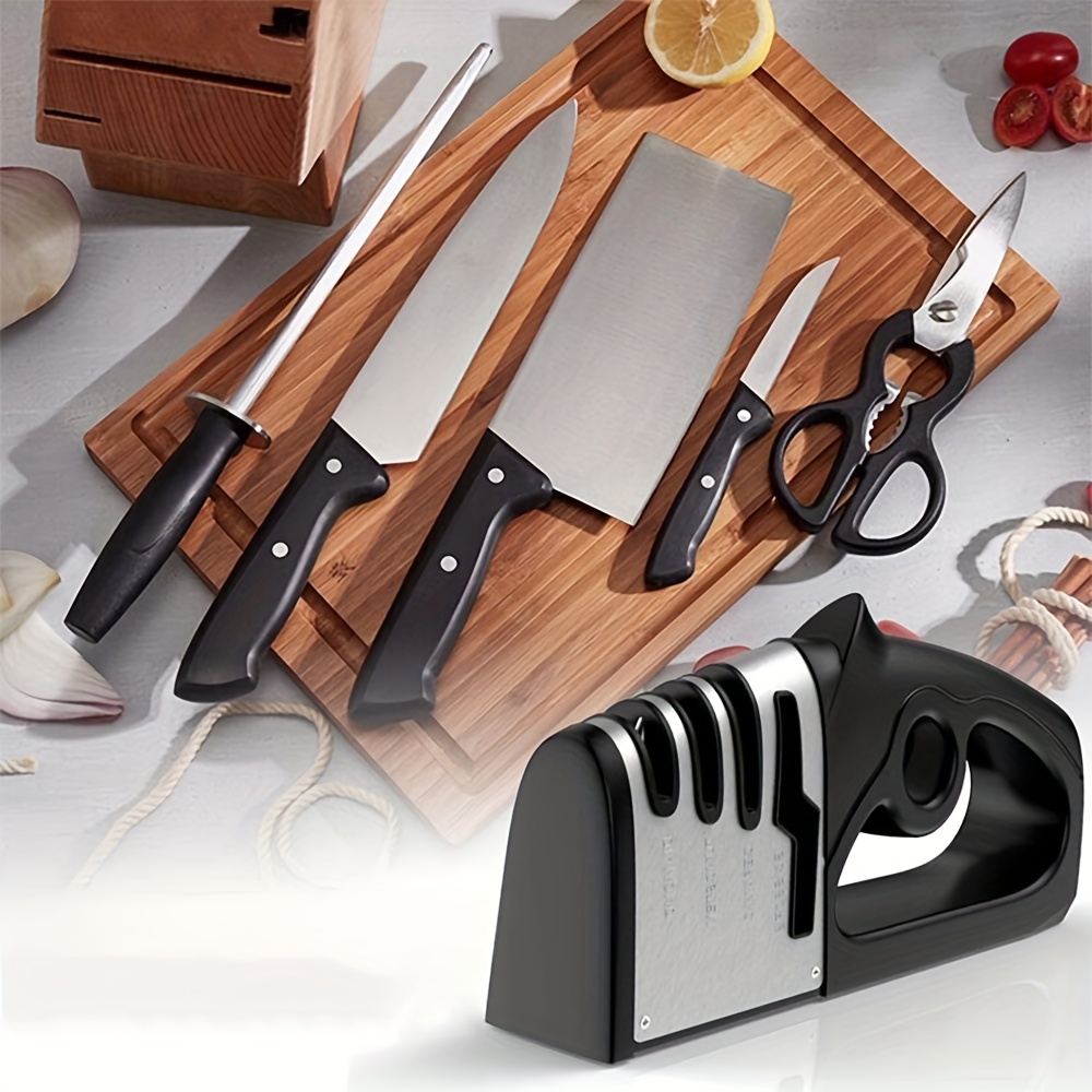 Comprar Afilador de cuchillos 5 en 1, máquina amoladora de cocina de ángulo  ajustable, cuchillo profesional, tijeras, herramientas para afilar, cuchillo  de cocina para el hogar