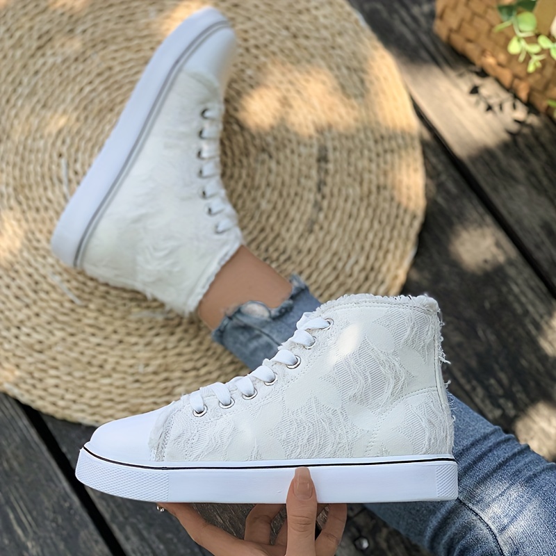 Women's High-Top Trainer, DENIM