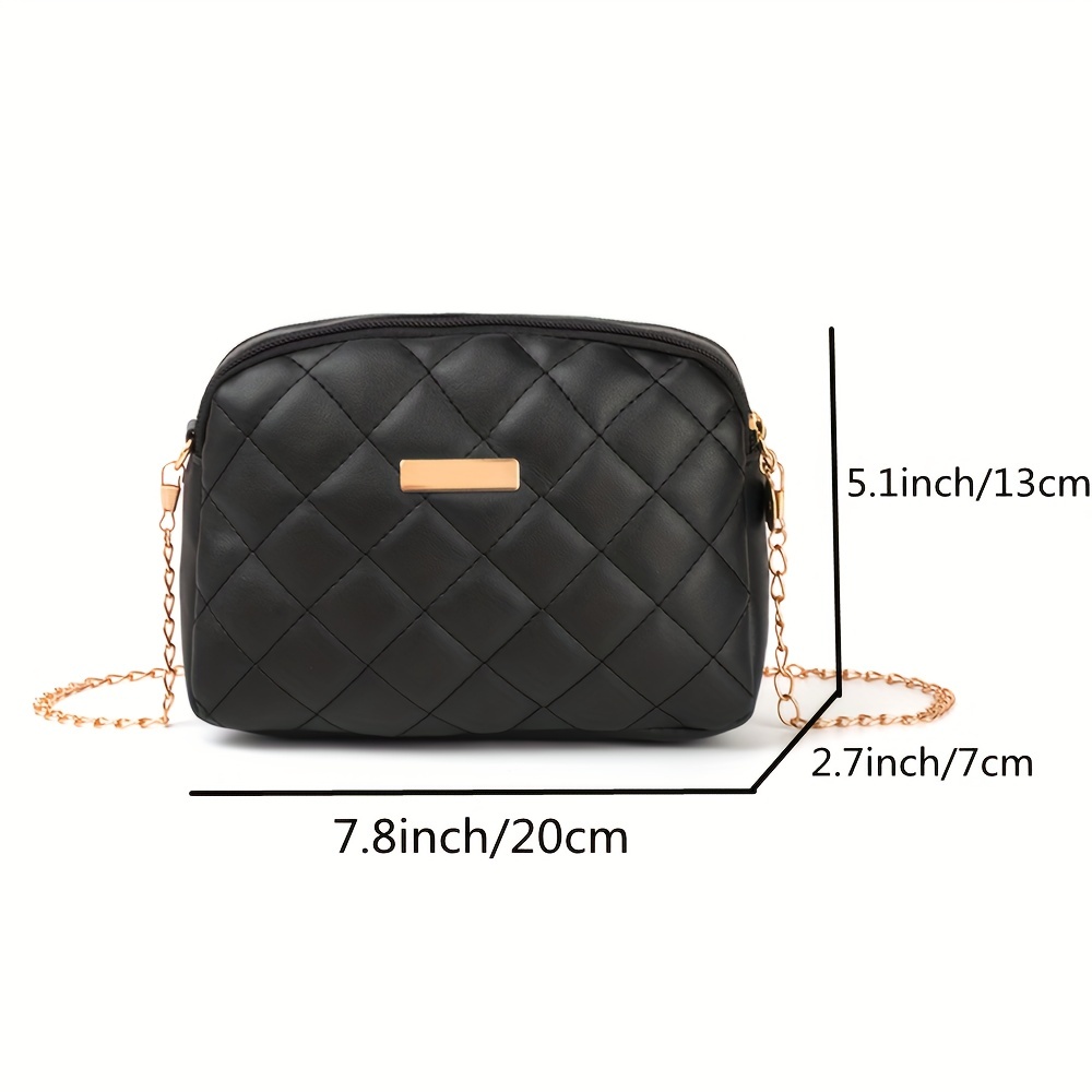 Quilted Shoulder Bag With Coin Purse, Women's Small Crossbody Bag, Pu  Leather Square Bag - Temu