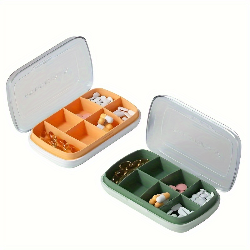 Portable Pill Case Mini Storage Box Large-capacity Carry-on Travel Size  Compartmentalized Sealed Moisture-proof Box