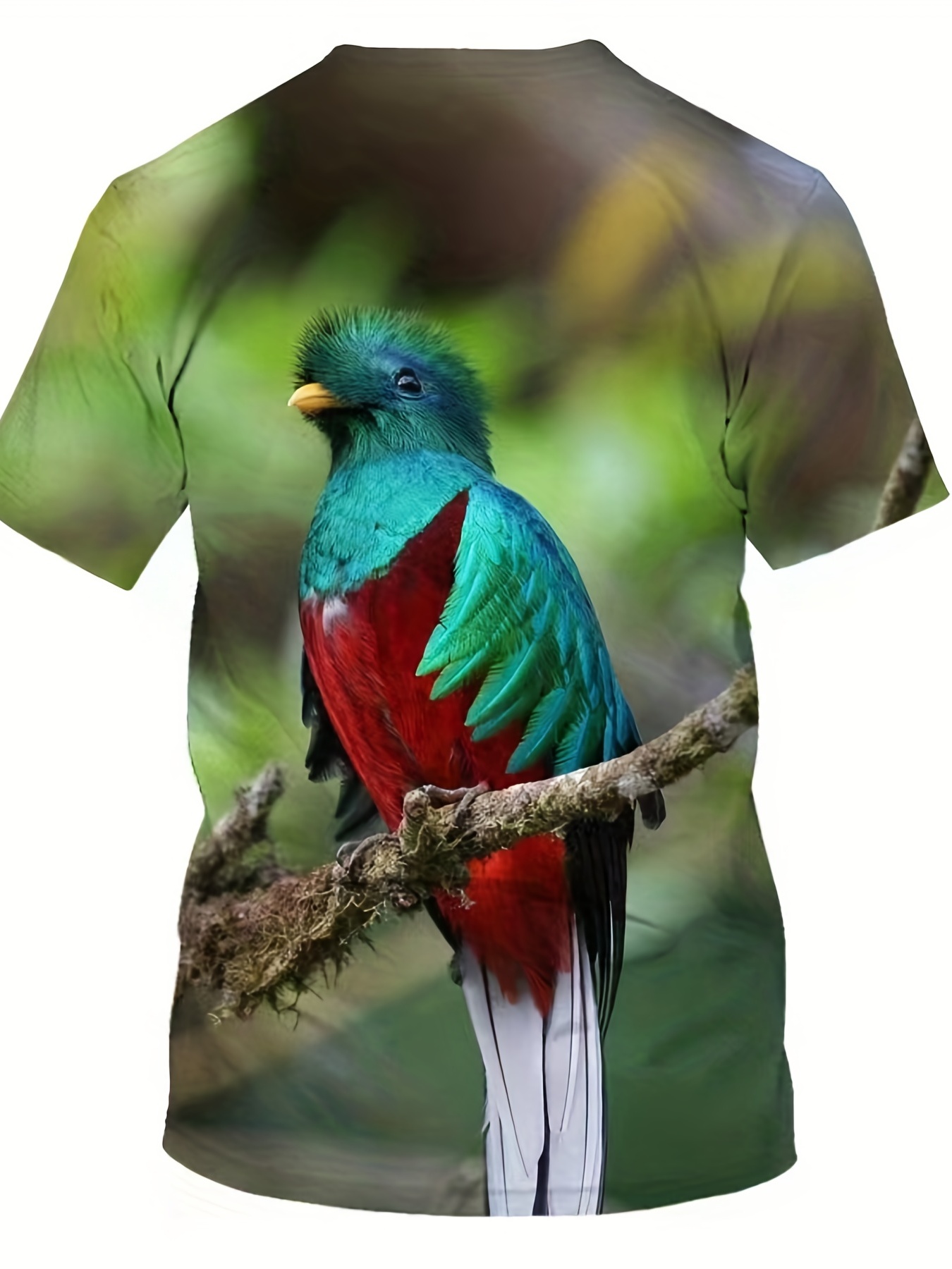 Men's Bird Graphic T-shirt - Comfortable 3d Digital Print Tee For