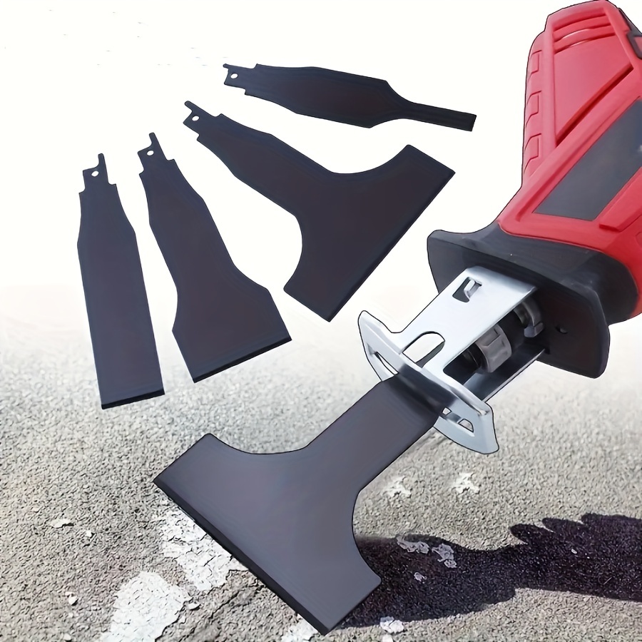 

4pcs Reciprocating Saw Shovel Set, Perfect For Tile, Wall Lime And Ground Mud Cleaning