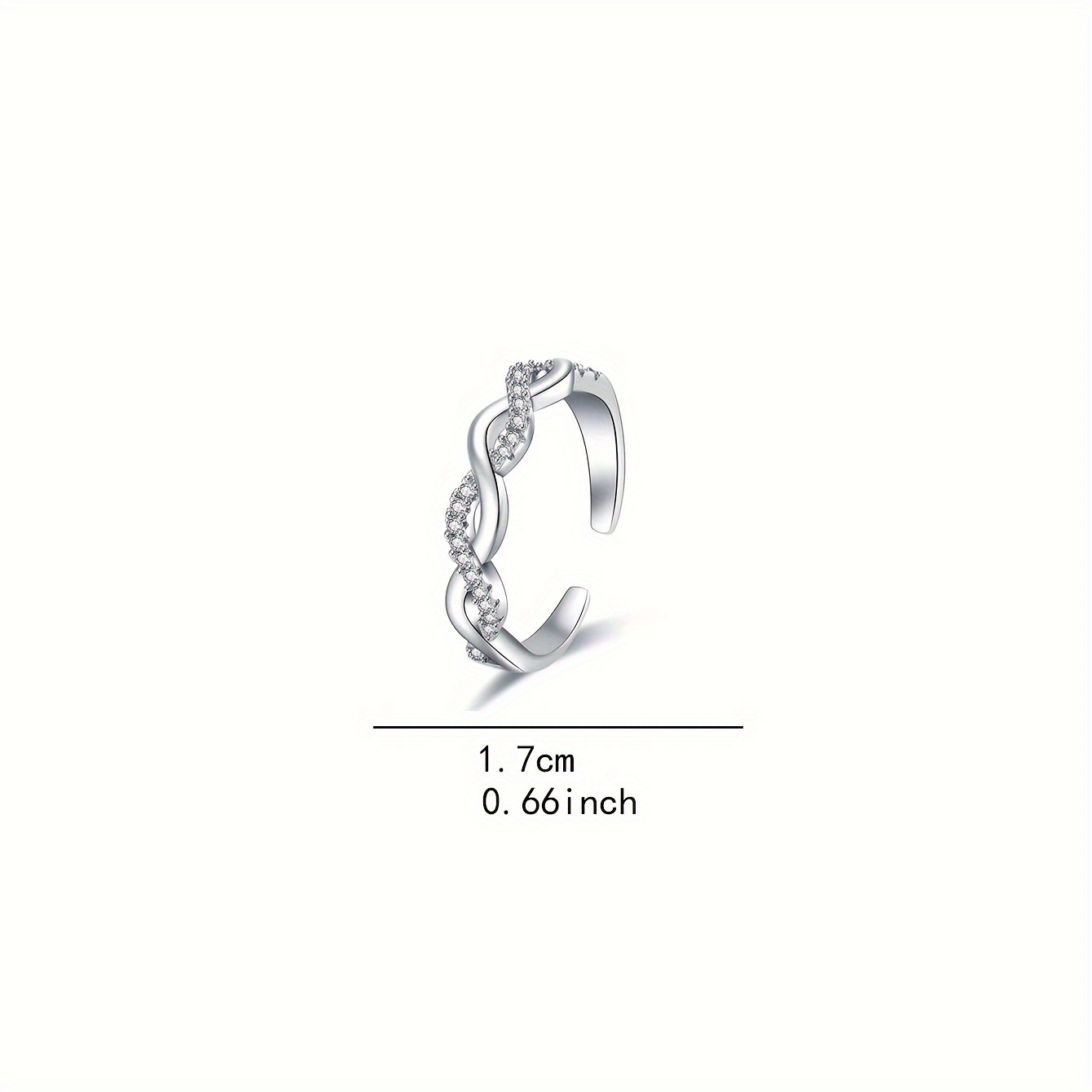 1pc Easy Temperament Irregular Geometric Inlaid Light Luxury Niche Ring