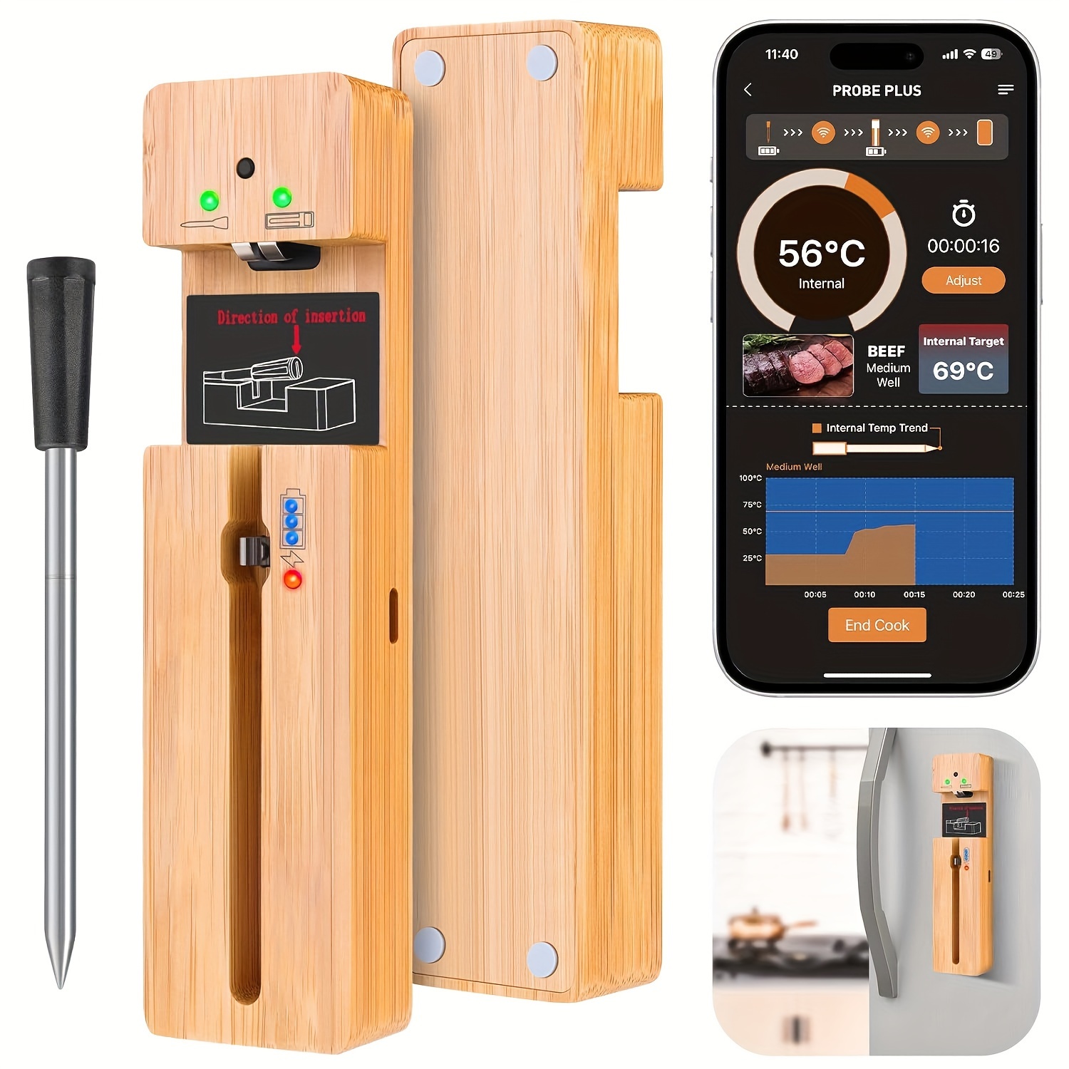 Meat hotsell thermometer iphone