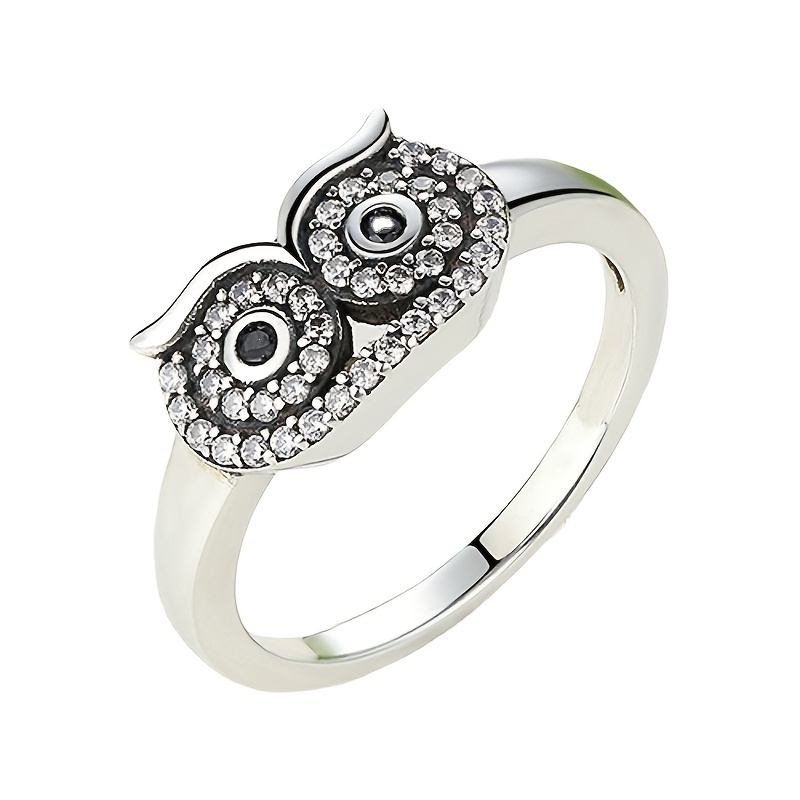 Cute owl crystal deals ring