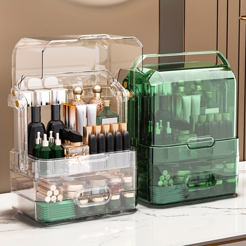 1pc Clear Storage Rack, Transparent Storage Box, Acrylic Cosmetic Storage  Jewelry Display Boxes, Desktop Finishing Box, Pet Cans Storage Box, Home Kit