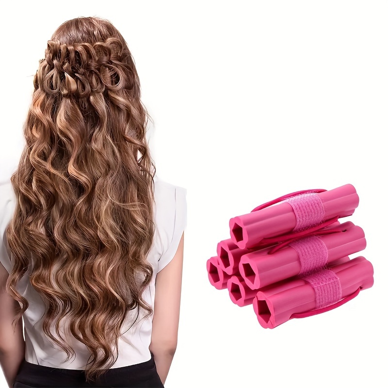 

6pcs/12pcs Foam Sponge Hair Curlers Sponge Flexi-rods No Heat Soft Rollers Hair Styling Diy Tools
