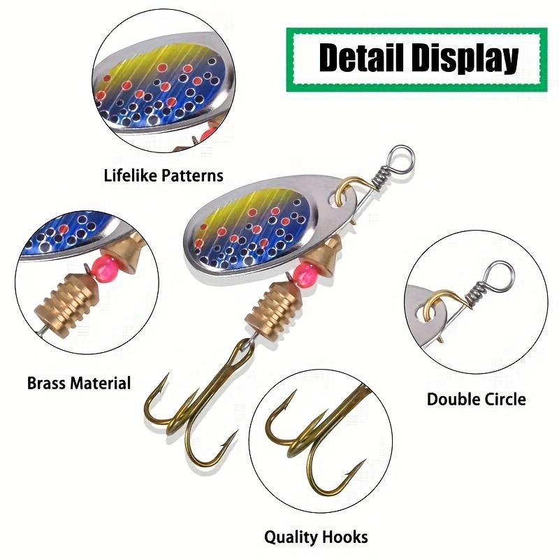 10-Piece Fishing Metal Spoon Lure Kit - Catch More Fish with Golden &  Silver Baits & Sequins Spinner Lures!