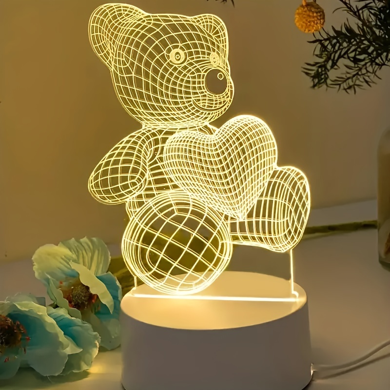 Lampade da notte personalizzabili 3D / Teddy Bear Accessori da scrivania  per bambini Luce notturna Lampada dell'amicizia Luci Lampada per bambini –  i migliori prodotti nel negozio online Joom Geek