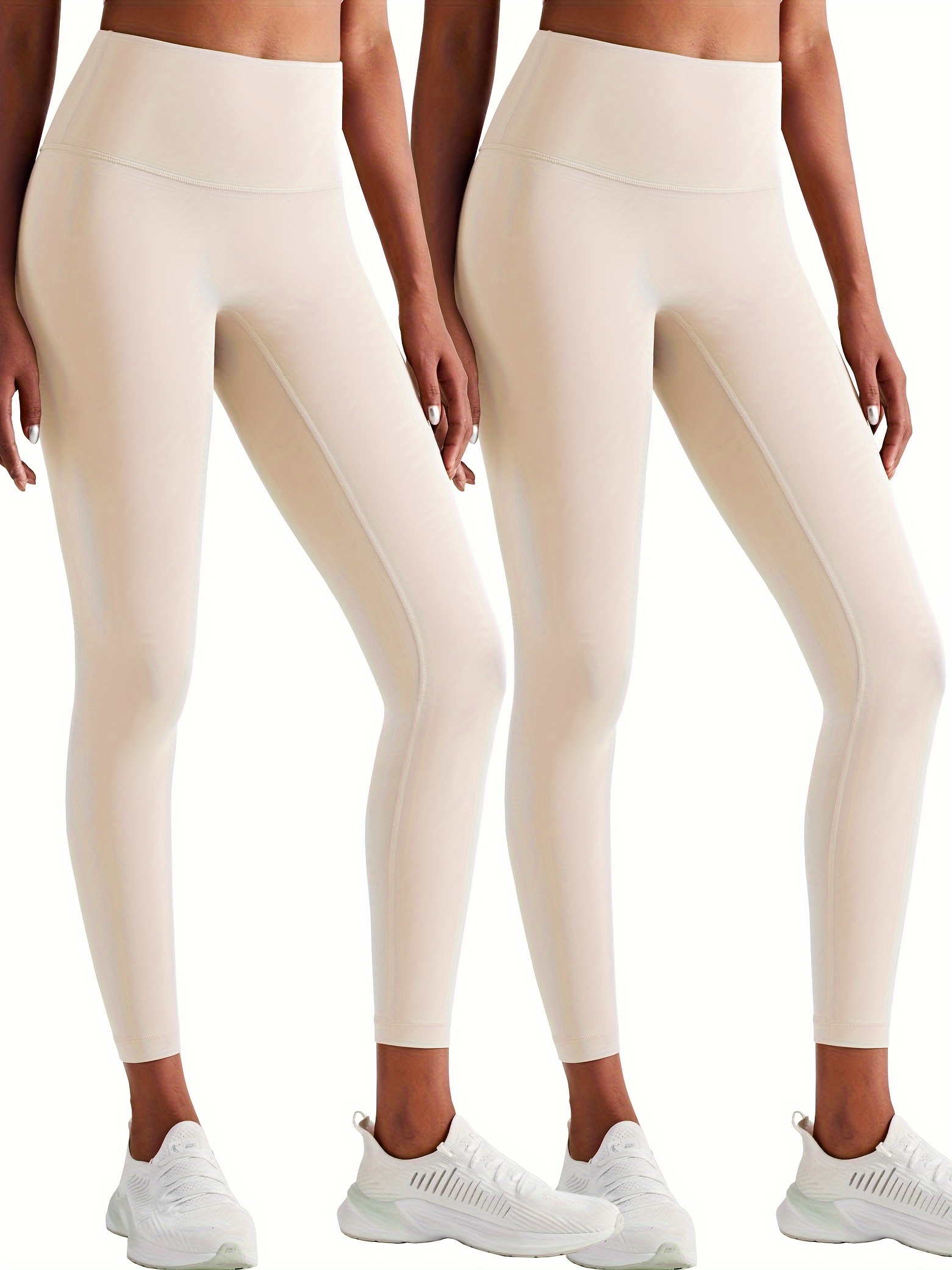 Solid Color Yoga Pants High Stretch Slim Fit Casual Yoga - Temu Canada