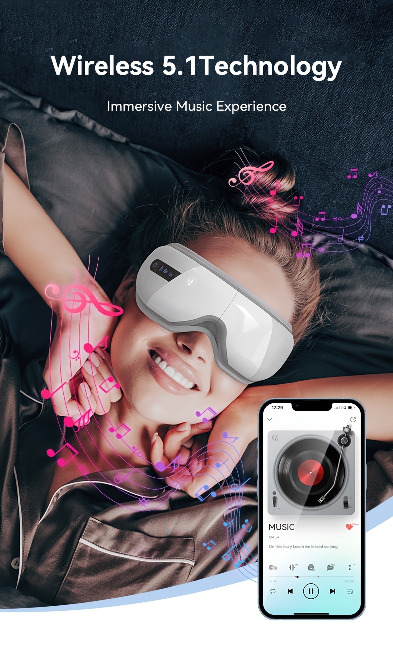 heated eye massager for migraines rechargeable eye mask facial massager relax and reduce eye   dark circles eye bags dry eyes     valentines day gift for boy   details 2