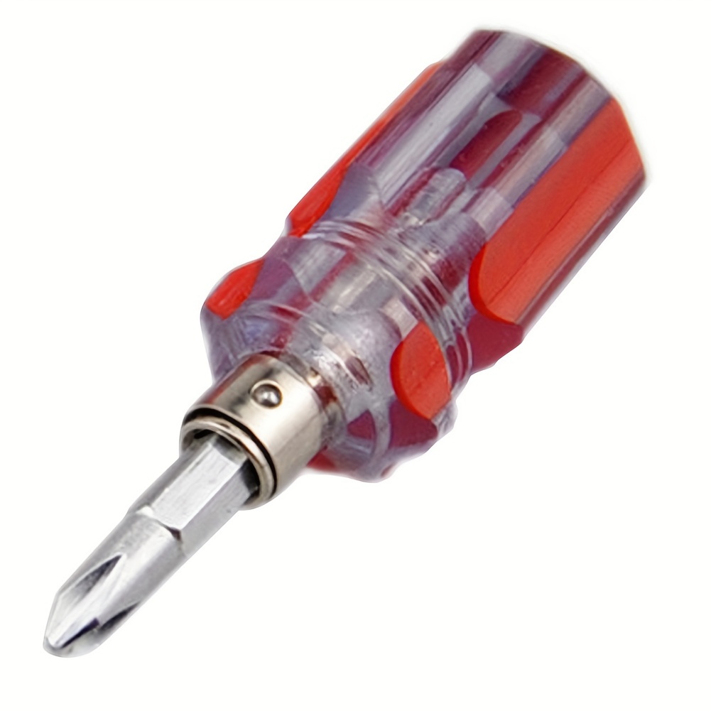 TEMU 1pc Dual-use Screwdriver | Transparent Color Bar, Chrome Vanadium Steel, Torx And Phillips Heads