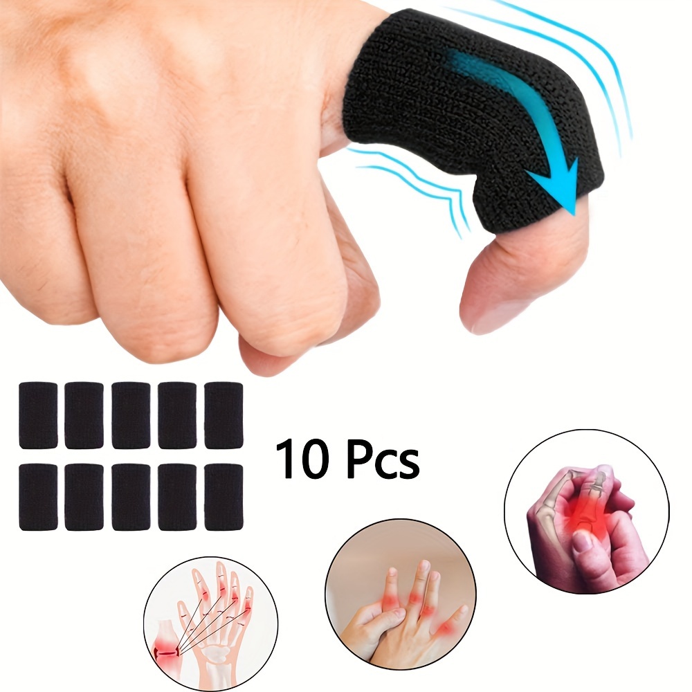 20 fundas elásticas para los dedos, soporte deportivo para pulgar,  protector de artritis, cubierta transpirable para dedos gatillo, grietas,  artritis