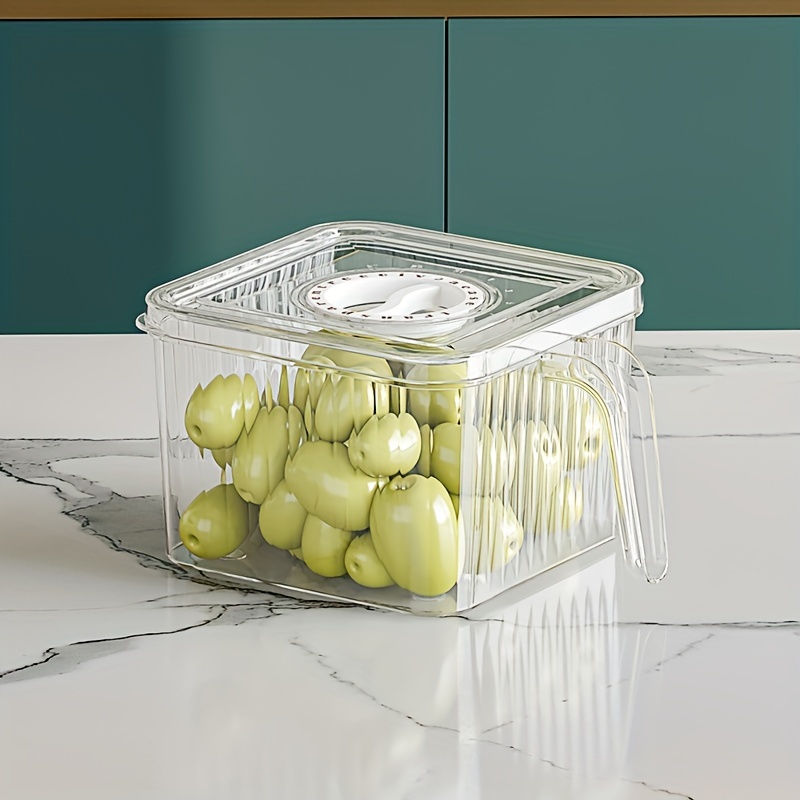 1pc Refrigerator Storage Box With Flip Lid And Multiple Compartments For  Storing And Separating Ingredients, Single / Double Cover, Refrigerator  Fruit