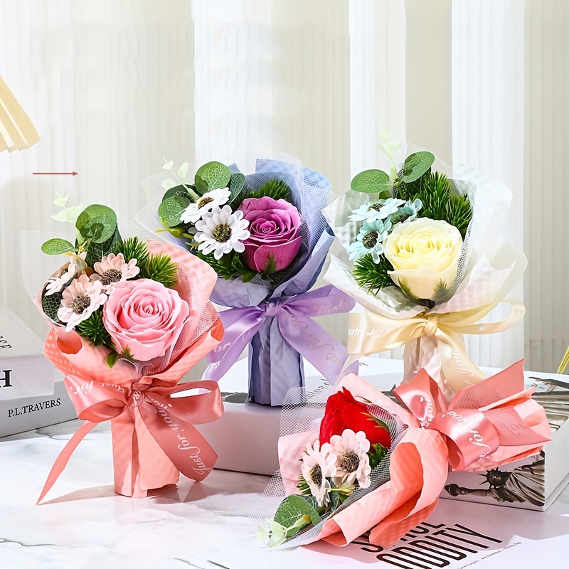 Creativo profumato fiori di sapone artificiale Bouquet di Rose