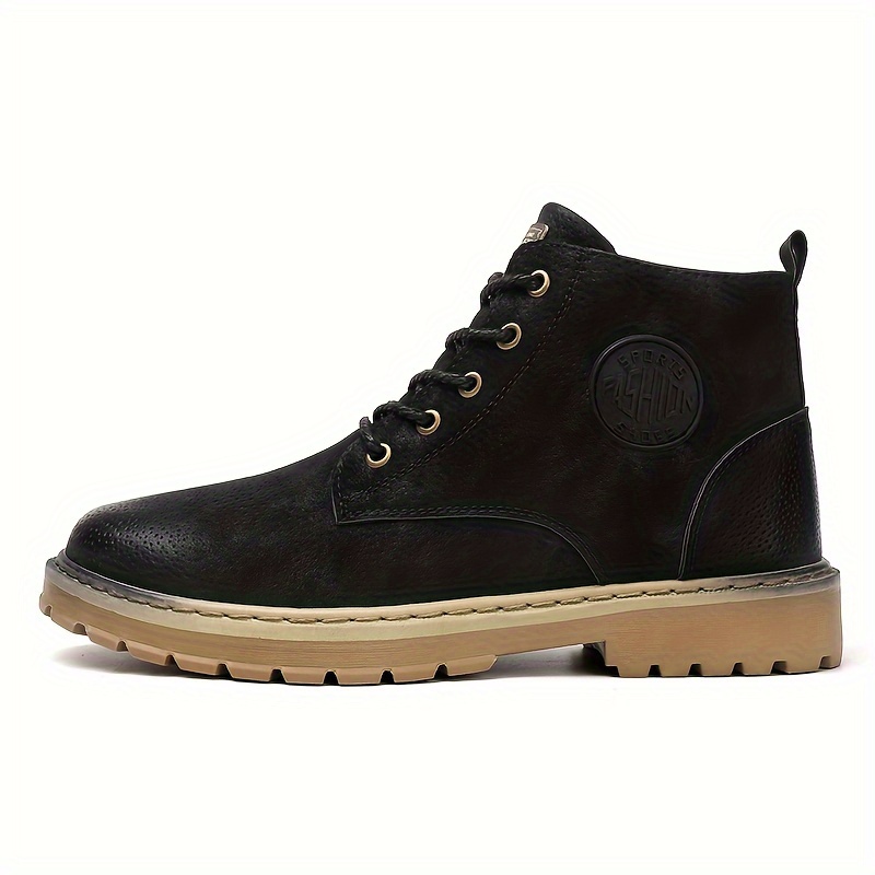 Ankle Boots Men Autumn Pointed Toe Men Boots Leather Breathable High Top Shoes Outdoor Casual Men