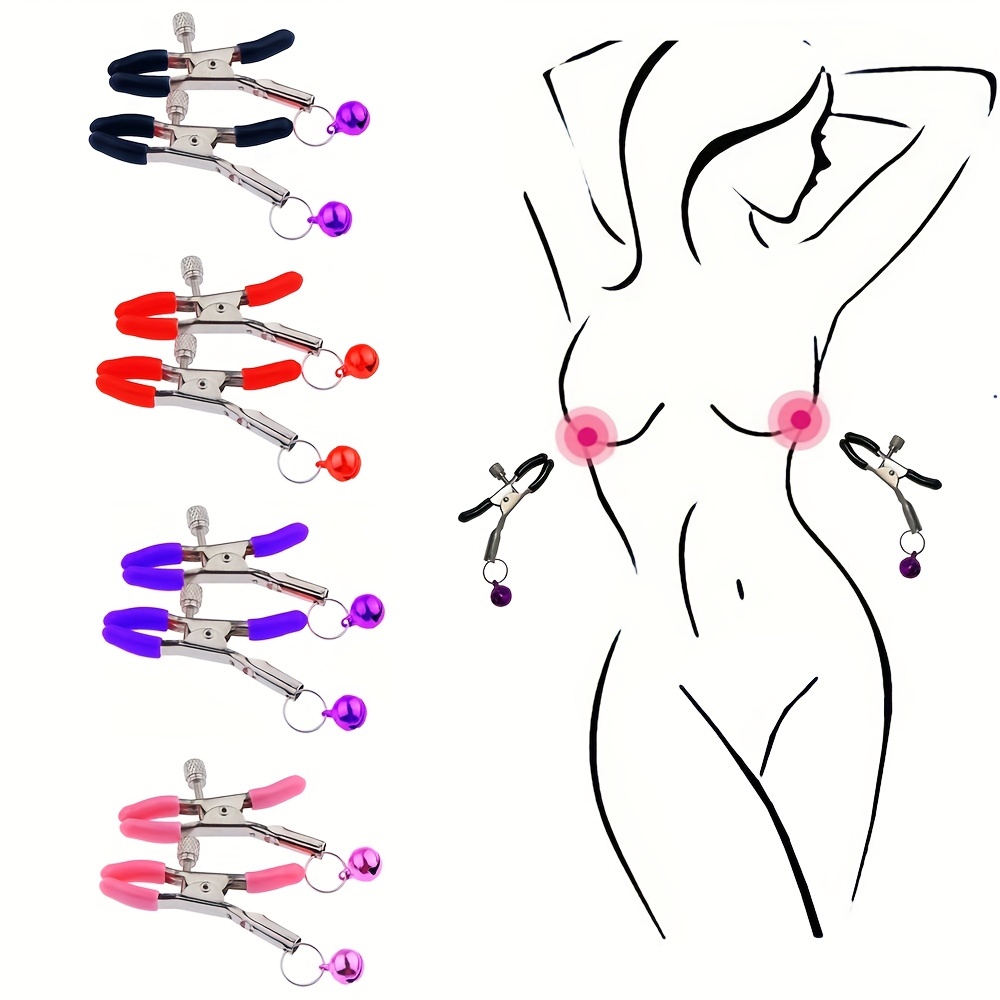 3pcs Pinces À Tétons BDSM En Forme De Cœur Réglables Pour Les Avec Chaîne SM  Bondage Jouets Pour Tétons Pour Hommes Et Femmes - Temu France