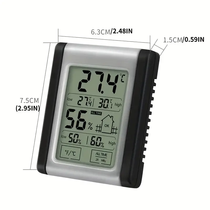 Digital room thermometer max/min