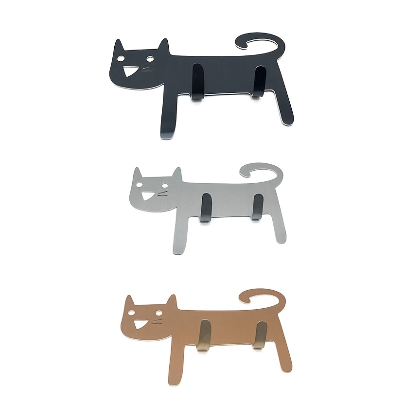 Stainless Steel Hooks Self adhesive Creative Cat Decorative - Temu Canada