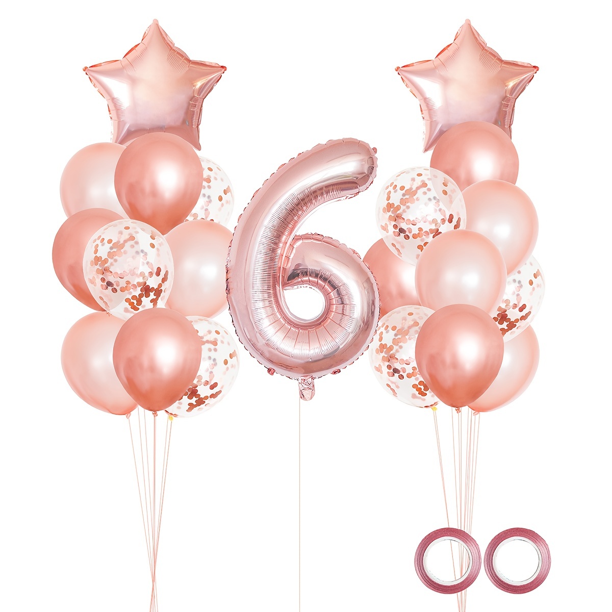 24 Uds Globos Mixtos De Oro Rosa Decoraciones Para Fiesta De - Temu