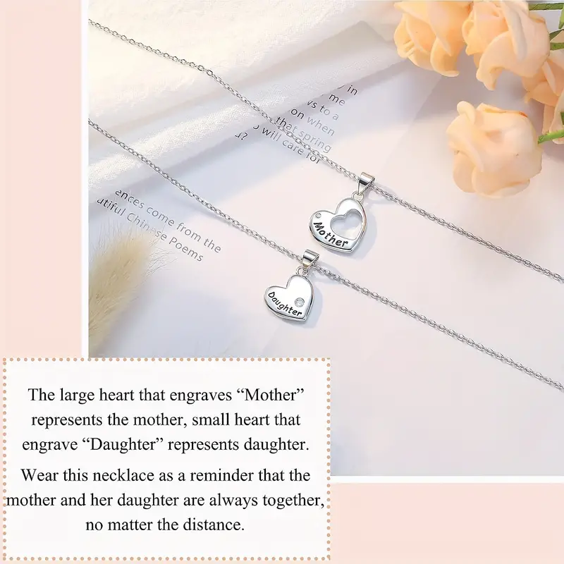 Mom and Daughter Christmas Gift Set, Mother Daughter Matching Necklace, Jewelry Gift, Gift for Mother, Gift for Daughter, Birthday Gift, Christmas