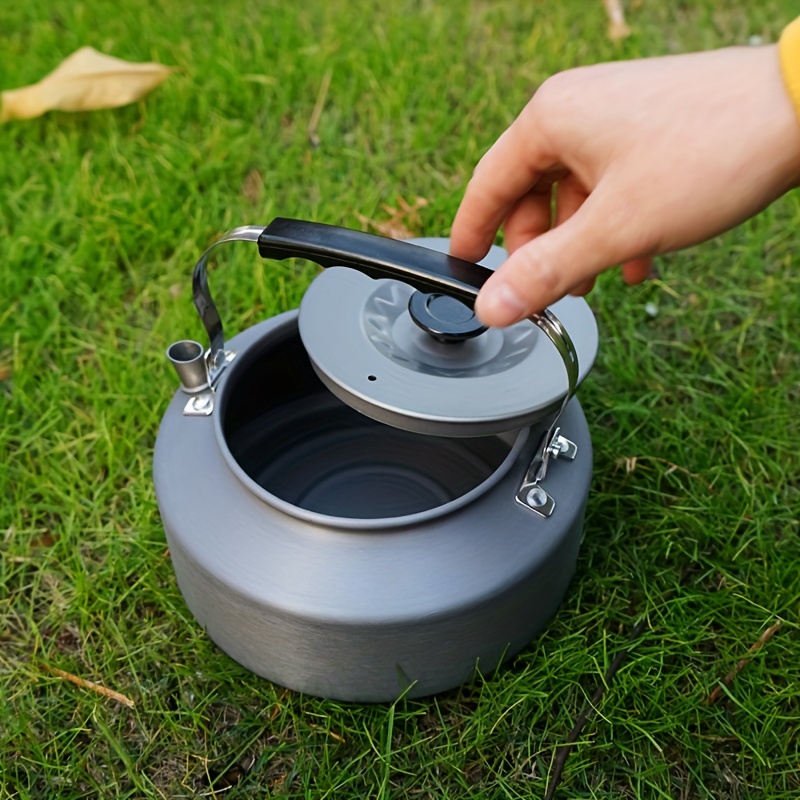 Large Capacity Hard Aluminum Oxide Coffee Pot For Outdoor Camping,  Mountaineering Fishing Portable Teapot, Picnic Handle Anti-scalding  Non-slip Boiling Kettle - Temu