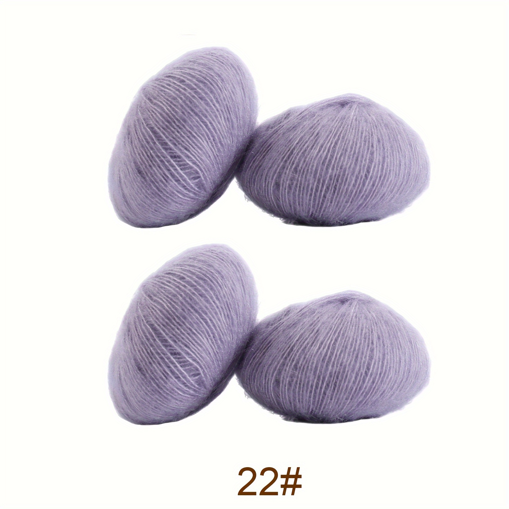 Agatige 25g/Roll Mohair Knitting Yarn, Soft Wool Yarn DIY Shawl Scarf Socks  Crocheting Supplies(Purple)