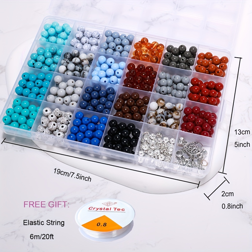 Colorful Round Beads DIY Bracelet Necklace Set