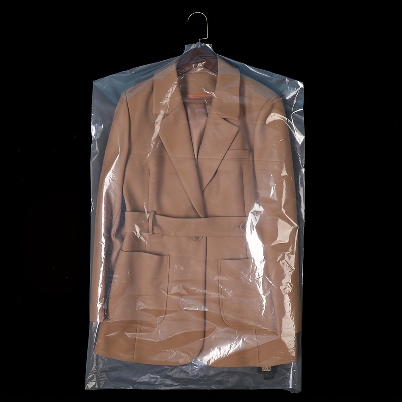  MIATECH Paquete de 50 fundas transparentes para ropa, 47.2  pulgadas, a prueba de polvo, de polietileno, para colgar, protector de  traje, cubierta de chaqueta de vestir para tintorería, almacenamiento en el