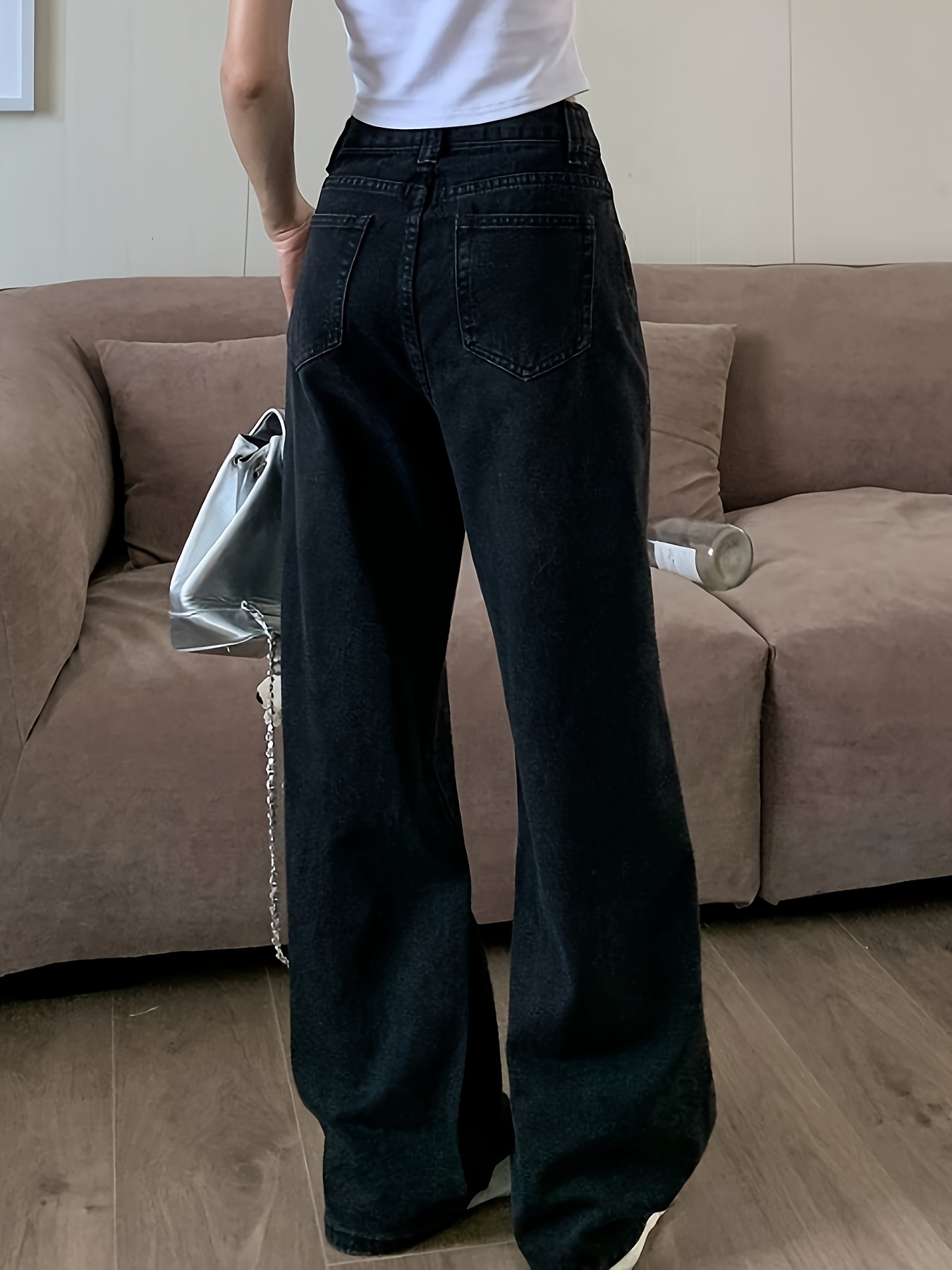 5'0 ~153cm] First time trying baggy jeans and love it so much! I used to  always only buy high waisted & straight cropped jeans at the ankle because  I was afraid oversized