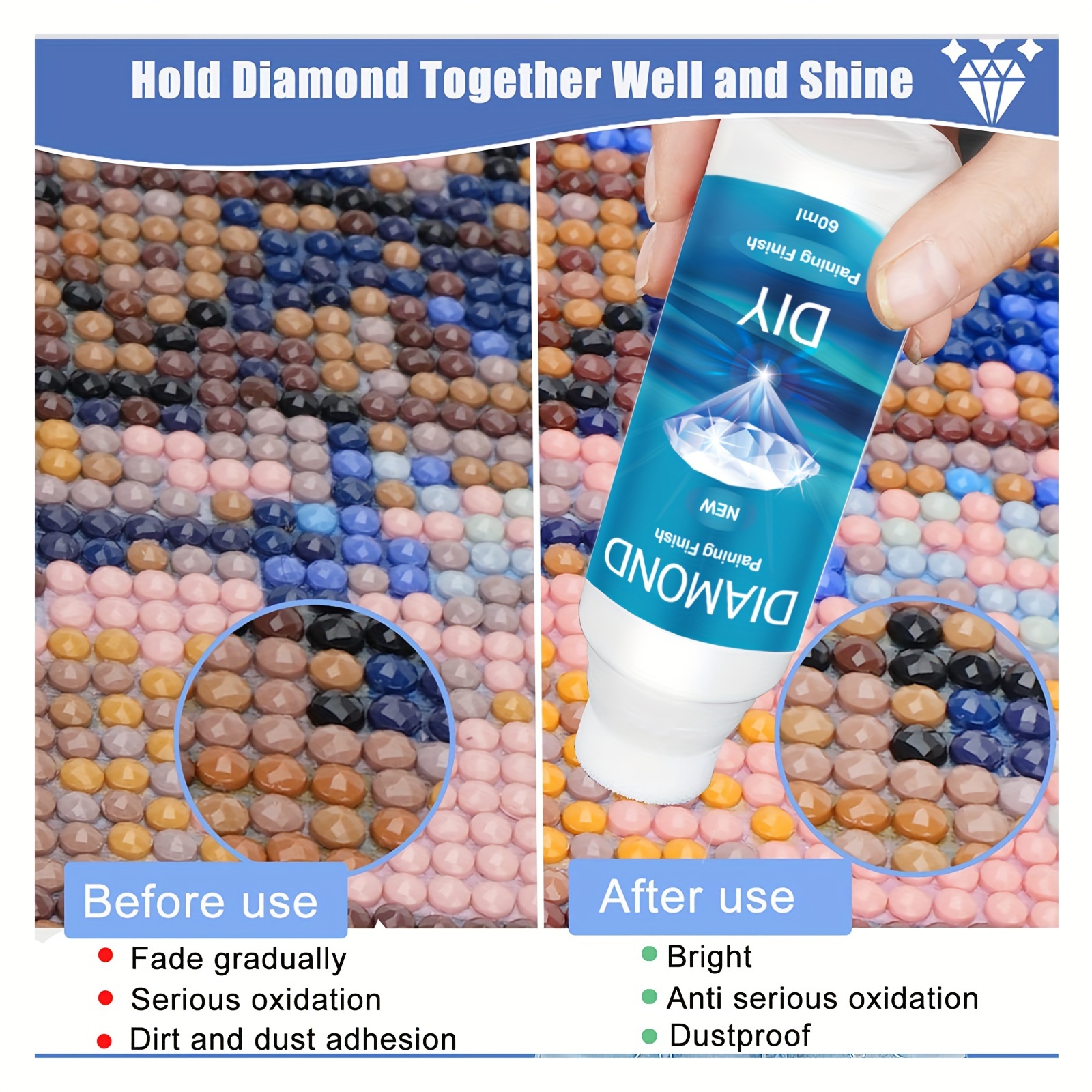 2pcs Diamond Painting Sealer 5D Diamond Painting Glue