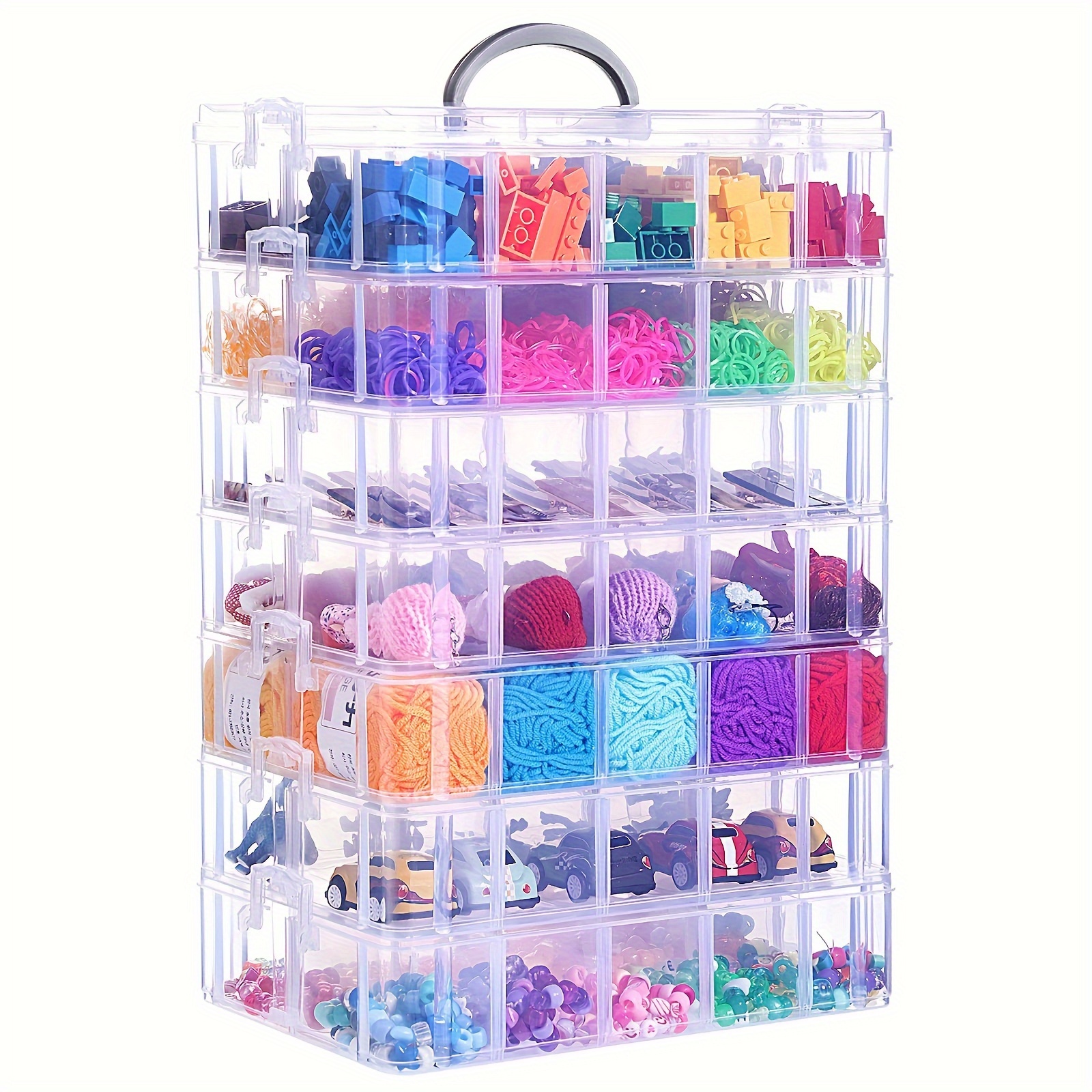 15 Girds Clear Large Plastic Organizer Box Dividers Bead - Temu