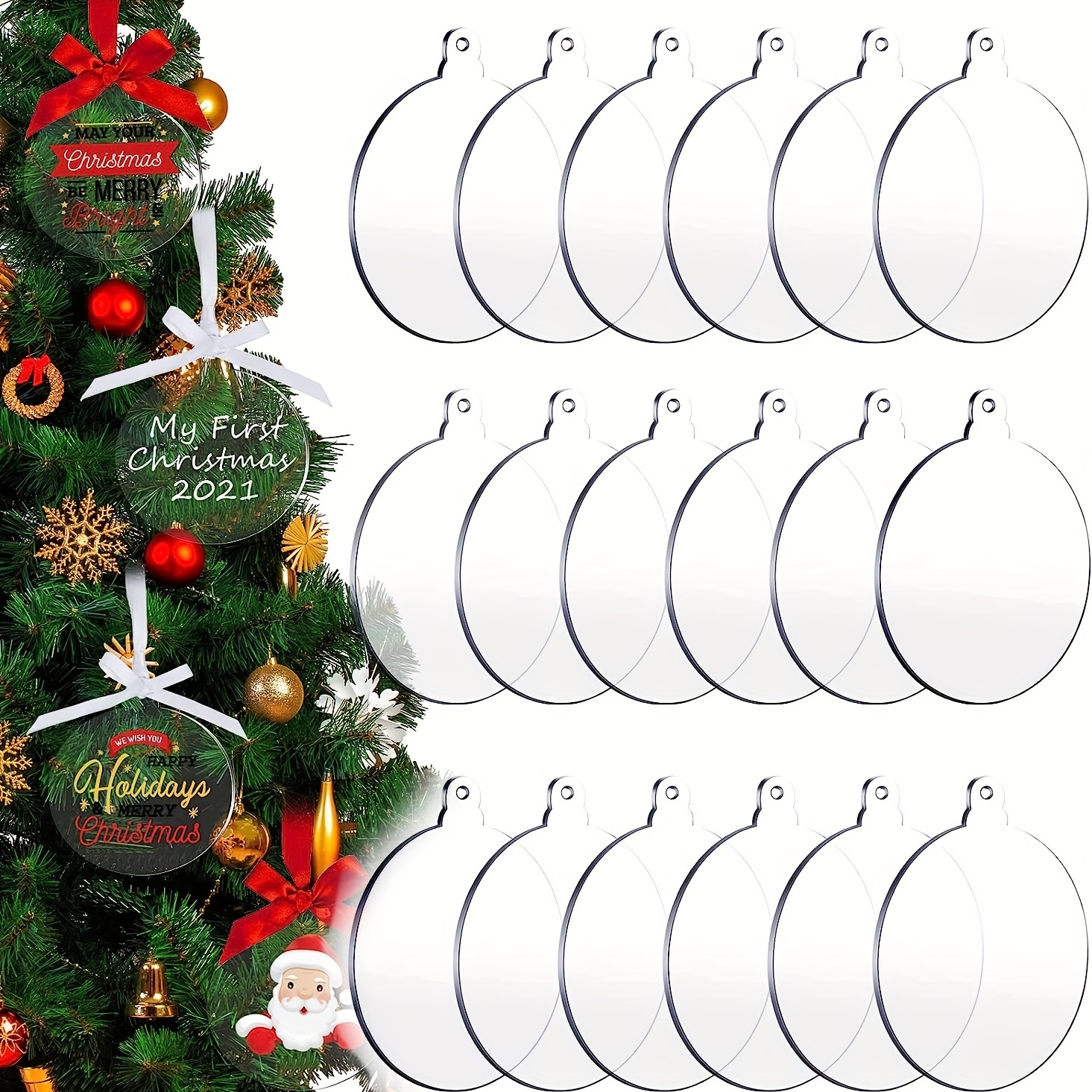 Acrylic Ornament Blanks Unfinished Acrylic Circle Ornaments - Temu