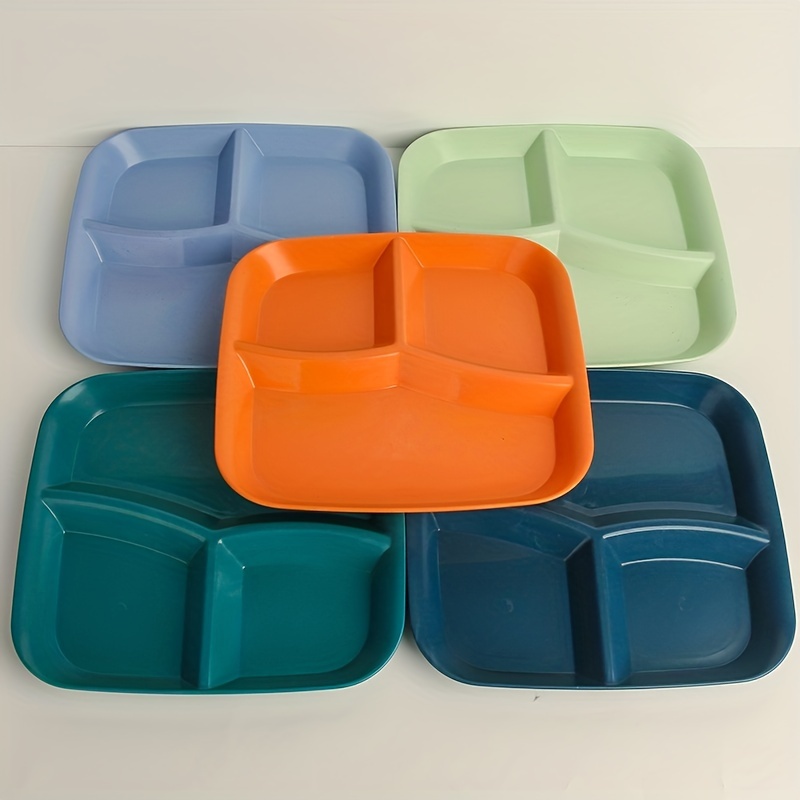 Portion Control Plates Divided Plate Adults Plastic 3 Compartment Dinner  Plate Perfect For Bariatric Diet Weight Loss Healthy Eating Reusable 3  Section Lunch Tray - Temu