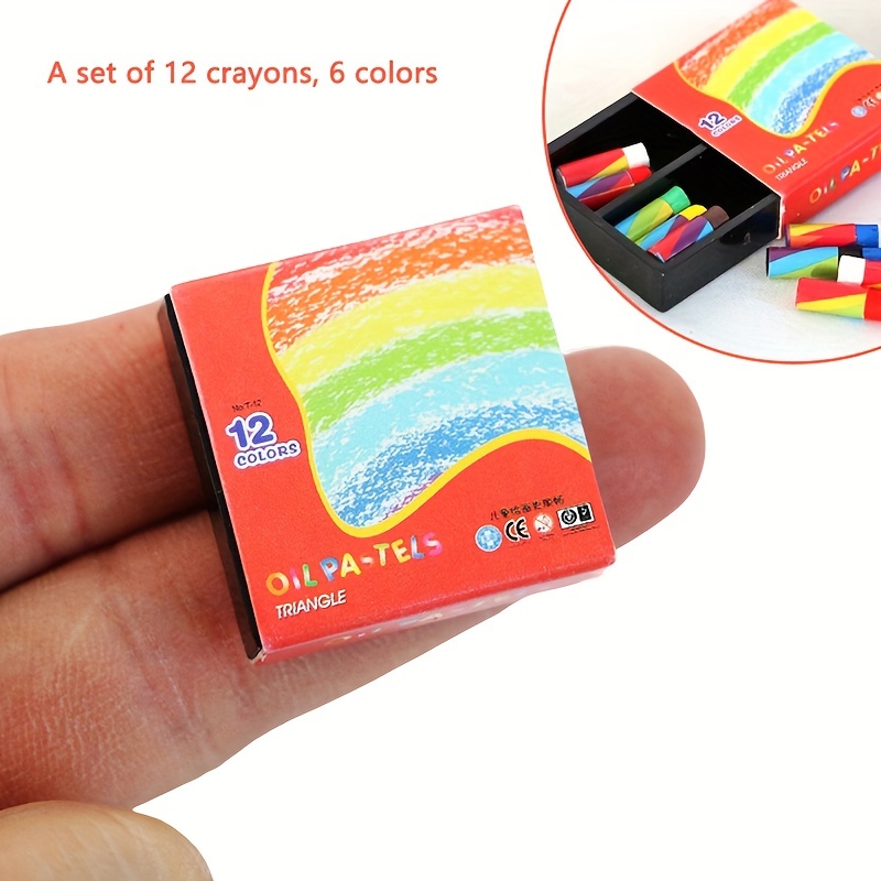 Mini Box Coloring Crayons 12 Color Crayons Writeable - Temu